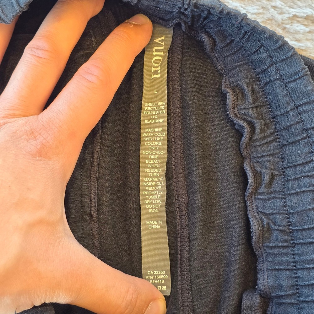 Vuori Ponto Performance Pants Mens Large Black DreamKnit Joggers V418 Lounge‎ - Picture 2 of 4